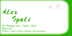 alex igali business card